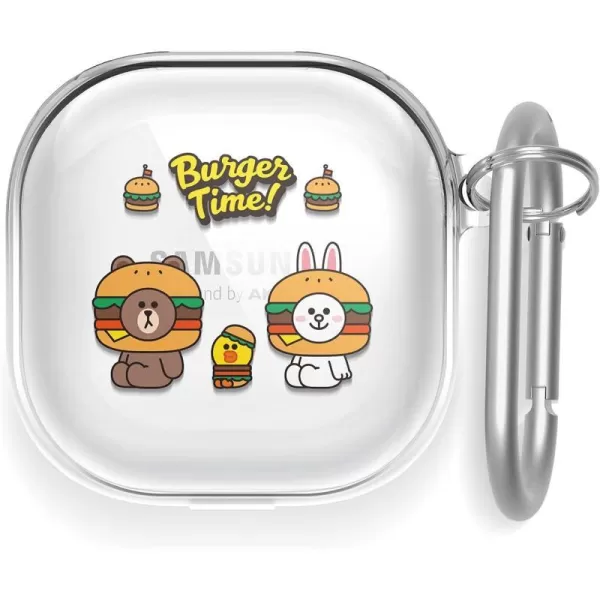 elago l LINE Friends Burger Time Case Compatible with Samsung Galaxy Buds Pro Case 2021  Compatible with Samsung Galaxy Buds Live Case Official Merchandise SallyALL