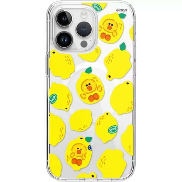 elago l LINE Friends Fruit Shop Case Compatible with iPhone 15 Pro Max 67 inch Durable Full Body Protection Raised Lip Screen amp Camera Protection Official Merchandise AppleLemon