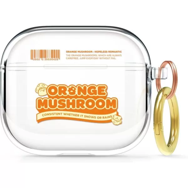 elago l MapleStory Collection Case Compatible with Apple AirPods 3 Durable TPU Material Reduced Yellowing Clear Protection Supports Wireless Charging Official Merchandise MapleStory MonsterMapleStory orange mushroom