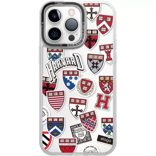 elago x Harvard University Dual Case Compatible with iPhone 14 Pro Max Case  67 Inch PC  TPU Hybrid Technology Full Body Protection Transparent University House Design Official MerchandiseHarvardUniversity Shield