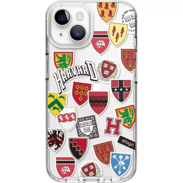 elago x Harvard University Hybrid Case Compatible with iPhone 14 Case  61 Inch PC  TPU Hybrid Technology Full Body Protection Transparent University Shield Design Official MerchandiseHarvardUniversity House