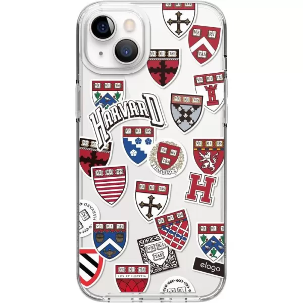 elago x Harvard University Hybrid Case Compatible with iPhone 14 Plus Case  67 Inch PC  TPU Hybrid Technology Full Body Protection Transparent University Shield Design Official MerchandiseHarvardUniversity Shield