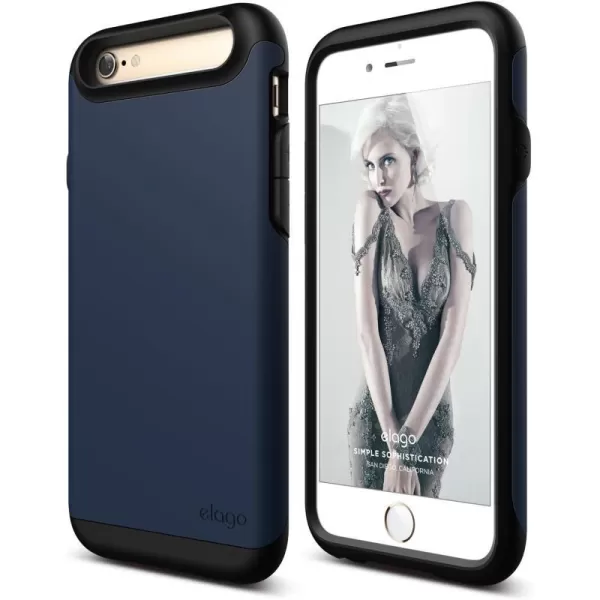 iPhone 6S Case elago DuroMatte BlackJean Indigo  Premium ArmorHeavy Shock AbsorptionDual Layers  for iPhone 66SiPhone 6S Case elago DuroMatte BlackJean Indigo  Premium ArmorHeavy Shock AbsorptionDual Layers  for iPhone 66S