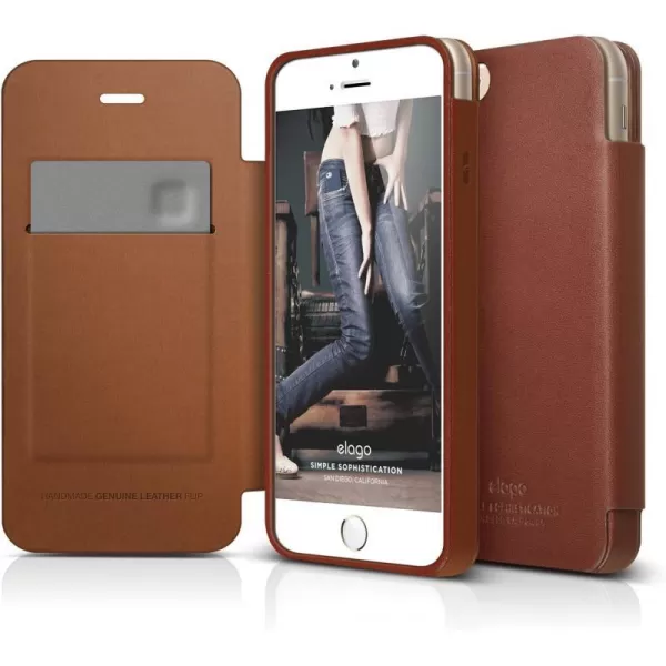 iPhone 6S Case elago Genuine Leather PocketBrown  Leather  Card SlotHandmade CasePremium Genuine Leather  for iPhone 66SGenuine Leather