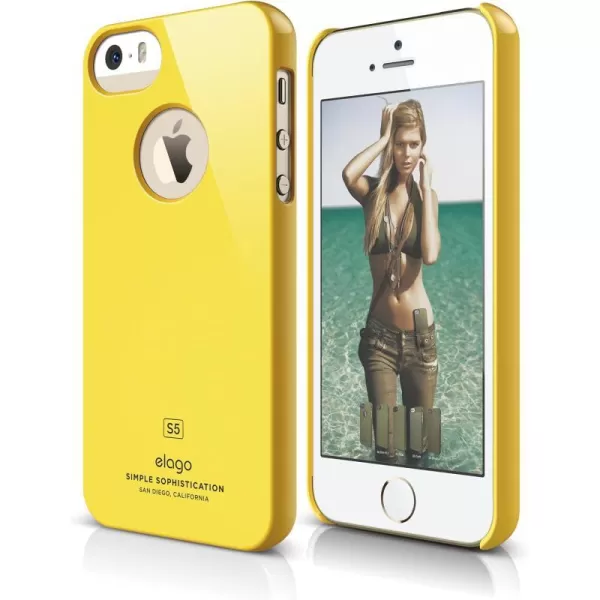 iPhone SE case elago Slim FitSport Yellow  LightMinimalisticTrue Fit  for iPhone SE55SiPhone SE case elago Slim FitSport Yellow  LightMinimalisticTrue Fit  for iPhone SE55S