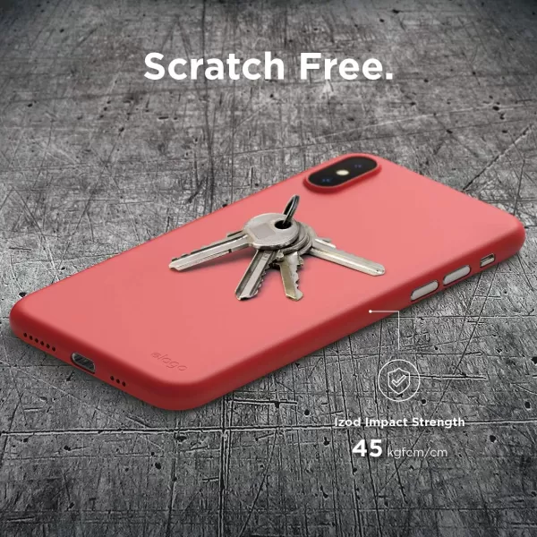 elago Inner Core Series iPhone Xs case Red  Thinnest and LightestSupport Wireless ChargingOnly Protects Against Scratches Compatible with iPhone Xs 2018