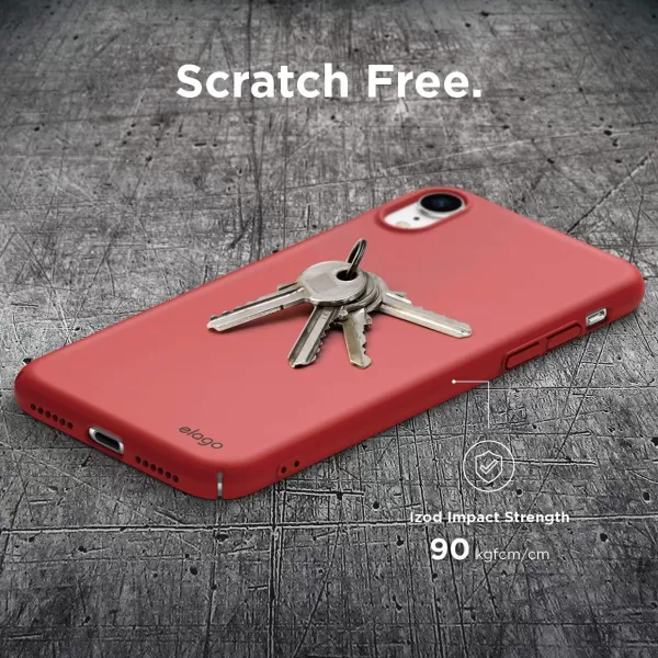 elago Slim Fit Series iPhone XR case Red  Matte FinishSupport Wireless ChargingFull CoveredScratch ampamp Minor Drop ProtectionEveryday Case Compatible with iPhone XR 2018