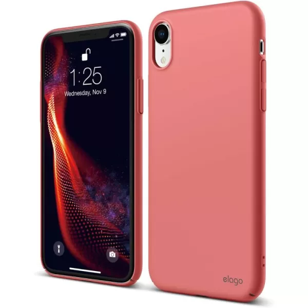 elago Slim Fit Series Case Compatible with iPhone XR Italian Rose  Matte FinishSupport Wireless ChargingFull CoveredScratch ampamp Minor Drop ProtectionEveryday Case