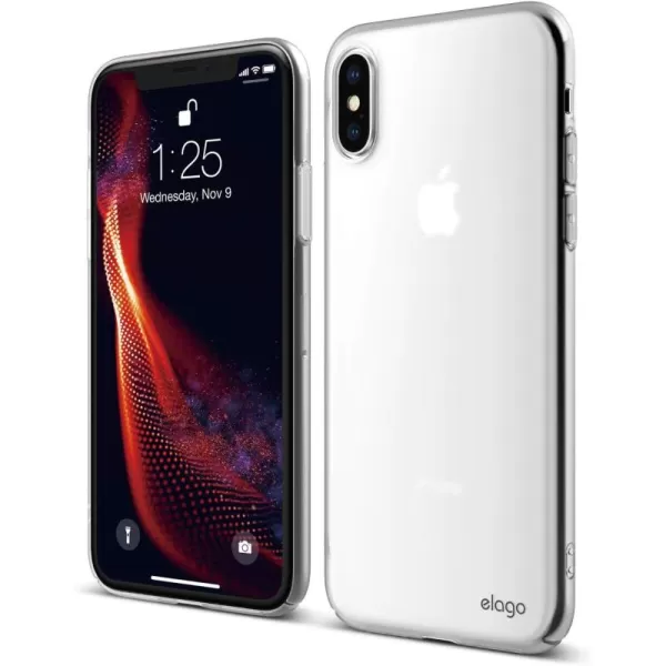 elago Slim Fit Series Case Designed for iPhone Xs Case iPhone X Case  Matte Finish Frosted Clear