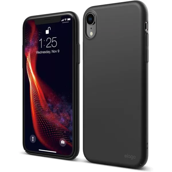 elago Slim Fit Series iPhone XR case Black  Matte FinishSupport Wireless ChargingFull CoveredScratch ampamp Minor Drop ProtectionEveryday Case Compatible with iPhone XR 2018