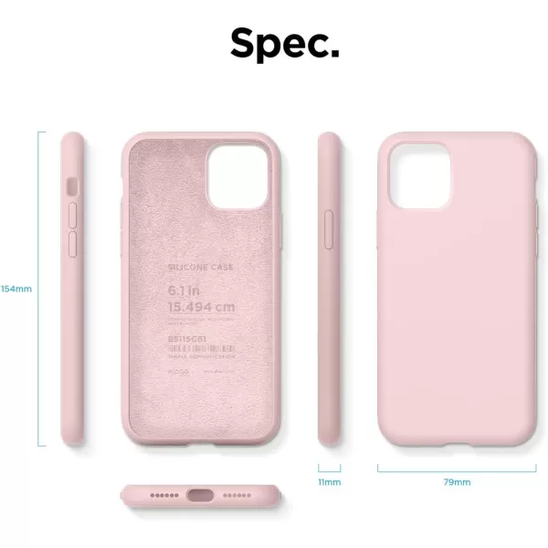 imageelago Compatible with iPhone 11 Case Liquid Silicone Case Full Body Protective Cover Shockproof Slim Phone Case AntiScratch Soft Microfiber Lining 61 inch Jean IndigoLovely Pink