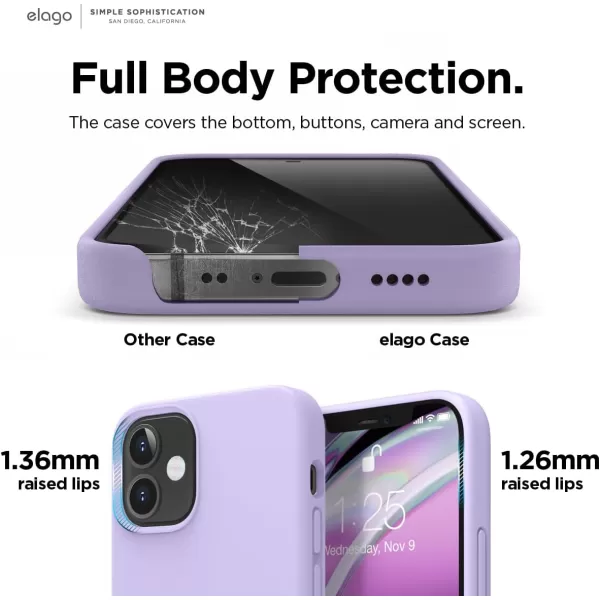 imageelago Compatible with iPhone 12 Pro Max Case Liquid Silicone Case Full Body Protective Cover Shockproof Slim Phone Case AntiScratch Soft Microfiber Lining 67 inch WhiteLavender