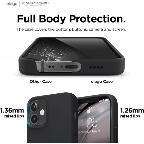 imageelago Compatible with iPhone 12 Pro Max Case Liquid Silicone Case Full Body Protective Cover Shockproof Slim Phone Case AntiScratch Soft Microfiber Lining 67 inch WhiteBlack