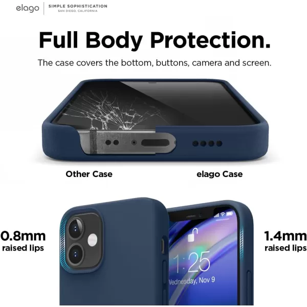 imageelago Compatible with iPhone 12 Pro Max Case Liquid Silicone Case Full Body Protective Cover Shockproof Slim Phone Case AntiScratch Soft Microfiber Lining 67 inch WhiteJean Indigo