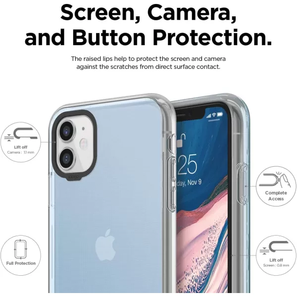 imageelago iPhone 11 Clear Hybrid Case Aqua BlueAqua Blue