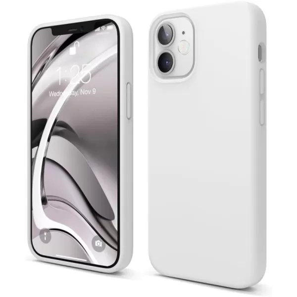 imageelago Compatible with iPhone 12 Pro Max Case Liquid Silicone Case Full Body Protective Cover Shockproof Slim Phone Case AntiScratch Soft Microfiber Lining 67 inch WhiteWhite