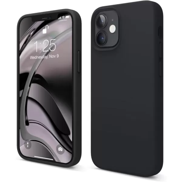 imageelago Compatible with iPhone 12 Pro Max Case Liquid Silicone Case Full Body Protective Cover Shockproof Slim Phone Case AntiScratch Soft Microfiber Lining 67 inch WhiteBlack