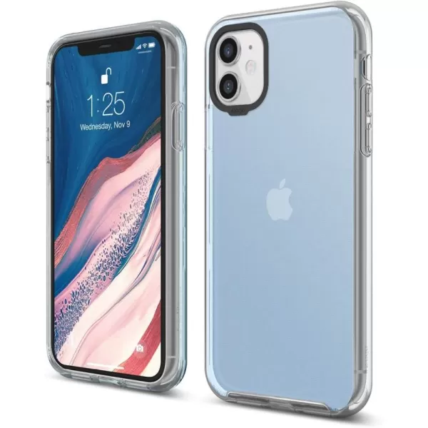 imageelago iPhone 11 Clear Hybrid Case Aqua BlueAqua Blue