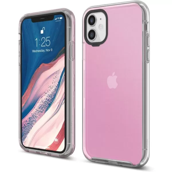 imageelago iPhone 11 Clear Hybrid Case Aqua BlueLovely Pink