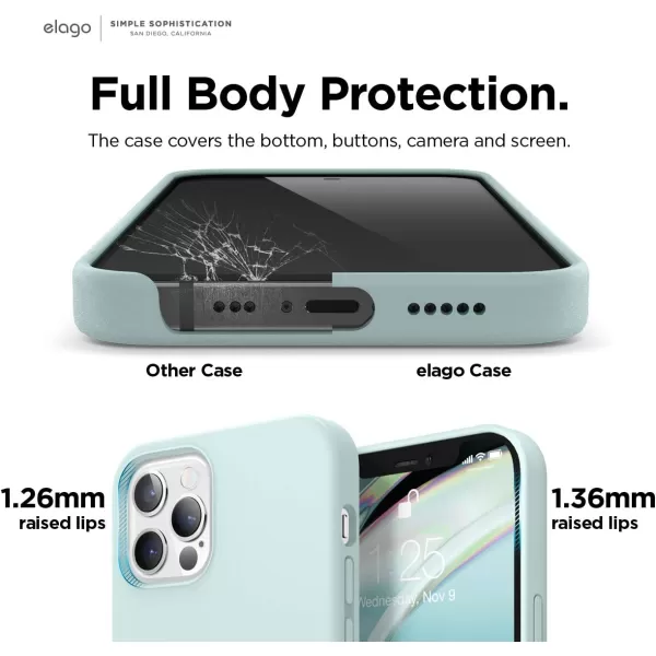 imageelago Magnetic Silicone Case Compatible with iPhone 12 Pro Max 67 inch  Builtin MagSafe Magnets Compatible with MagSafe Accessories BlackPiece