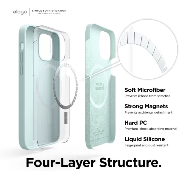 imageelago Magnetic Silicone Case Compatible with iPhone 12 Pro Max 67 inch  Builtin MagSafe Magnets Compatible with MagSafe Accessories BlackPiece