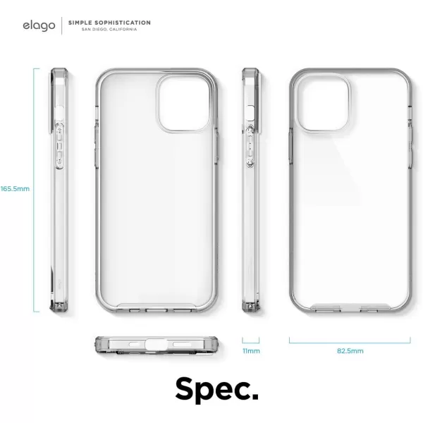 imageelago Transparent Hybrid Case Compatible with iPhone 12 Pro Max 67quot AntiYellowing Case Durable PC Back Bumper Flexible Shockproof Case Transparent