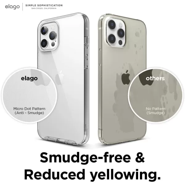 imageelago Transparent Hybrid Case Compatible with iPhone 12 Pro Max 67quot AntiYellowing Case Durable PC Back Bumper Flexible Shockproof Case Transparent