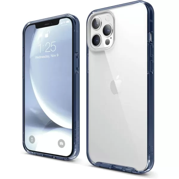 imageelago Hybrid Clear Case Compatible with iPhone 12 Pro Max Case 67 Inch Lavender  Shockproof Bumper Cover Protective CasePacific Blue