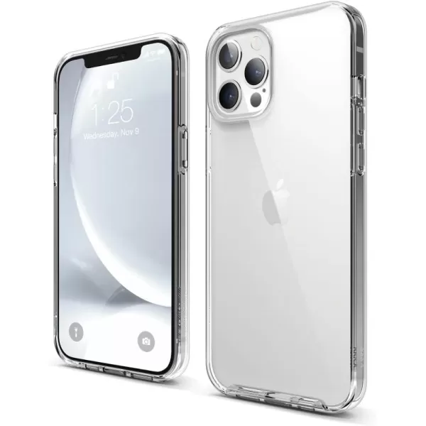 imageelago Transparent Hybrid Case Compatible with iPhone 12 Pro Max 67quot AntiYellowing Case Durable PC Back Bumper Flexible Shockproof Case Transparent