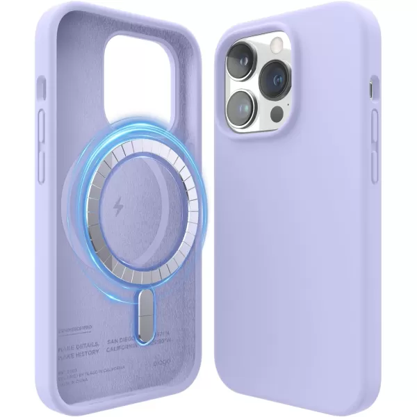 imageelago Magnetic Case Compatible with MagSafe iPhone 14 Pro Case MagSafe  Builtin Magnets Liquid Silicone Case Shockproof Strong Magnet  61 inch Jean IndigoPurple