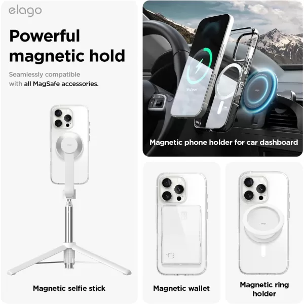 imageelago Betacam Magnetic Hybrid Case Compatibile with iPhone 15 MagSafe PC  TPU Hybrid Technology Shockproof Bumper Raised Camera Protection CleariPhone 16 Pro