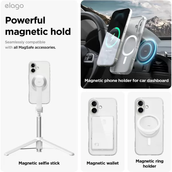 imageelago Betacam Magnetic Hybrid Case Compatibile with iPhone 15 MagSafe PC  TPU Hybrid Technology Shockproof Bumper Raised Camera Protection CleariPhone 16