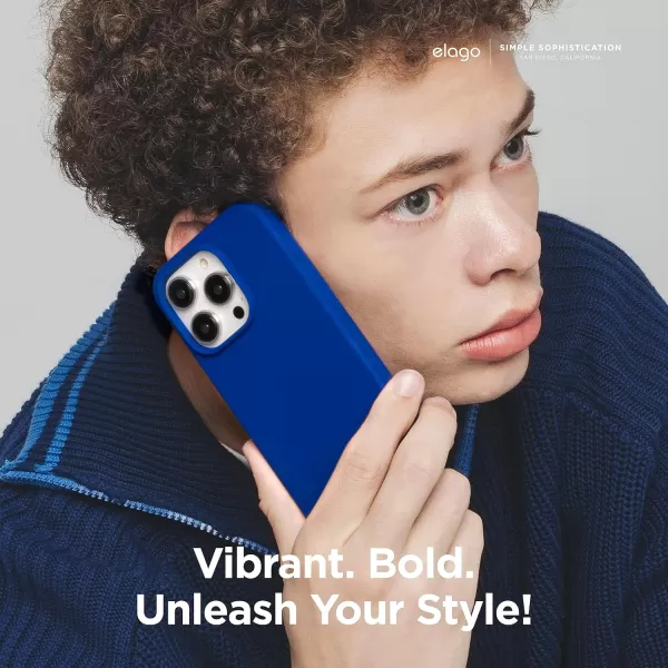 imageelago Compatible with iPhone 15 Case Liquid Silicone Case Full Body Protective Cover Shockproof Slim Phone Case AntiScratch Soft Microfiber Lining 61 inch StoneCobalt