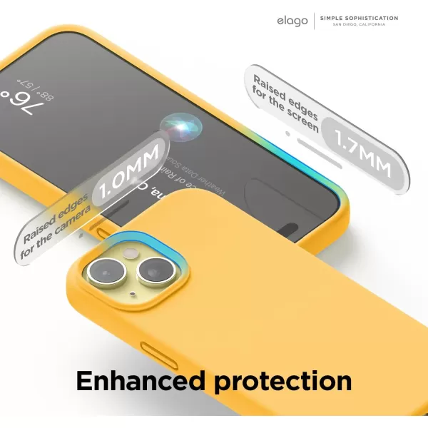 imageelago Compatible with iPhone 15 Case Liquid Silicone Case Full Body Protective Cover Shockproof Slim Phone Case AntiScratch Soft Microfiber Lining 61 inch StoneSunshine