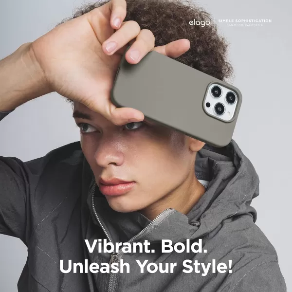imageelago Compatible with iPhone 15 Case Liquid Silicone Case Full Body Protective Cover Shockproof Slim Phone Case AntiScratch Soft Microfiber Lining 61 inch StoneMedium Grey