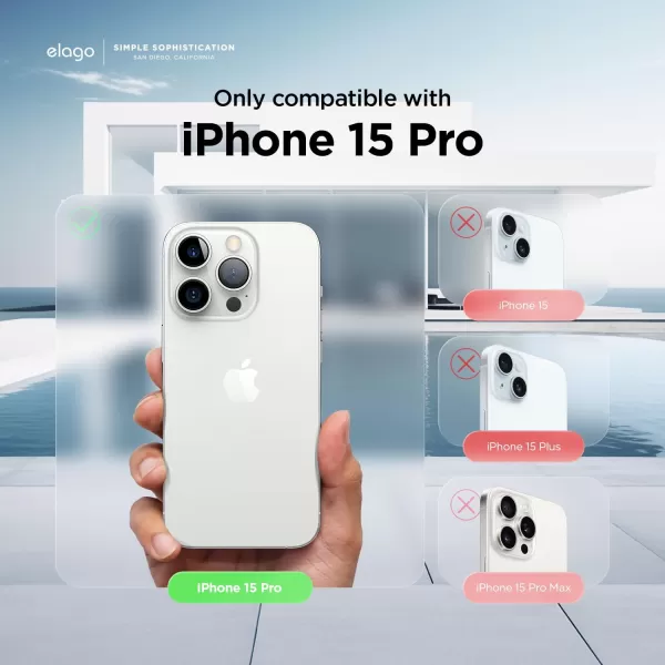 imageelago Hybrid Clear Case Compatible with iPhone 15 Pro Case Crystal Clear PC  TPU Hybrid Technology US Military Grade Drop Protection Reduced Yellowing TransparentTransparent