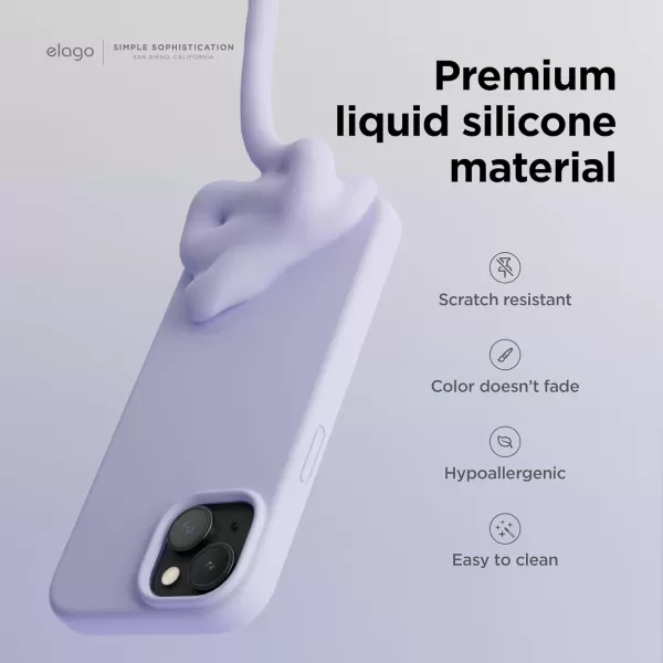 imageelago Liquid Silicone Case Compatible with iPhone 15 Plus Premium Quality Full Protection Case 4Layer Shockproof Structure Soft Microfiber Lining AntiScratch Aqua SkyPurple