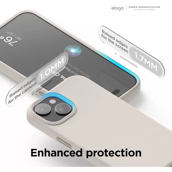 imageelago Magnetic Silicone Case Compatible with iPhone 15 Case 61 Inch Compatible with All MagSafe Accessories  Builtin Magnets Soft Grip Silicone Shockproof StoneStone