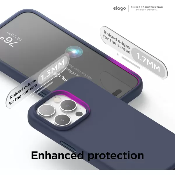 imageelago Magnetic Silicone Case Compatible with iPhone 15 Case 61 Inch Compatible with All MagSafe Accessories  Builtin Magnets Soft Grip Silicone Shockproof StoneJean Indigo