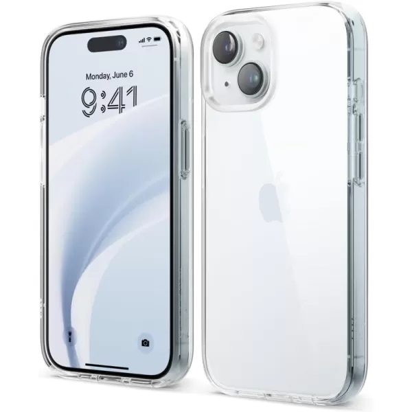 imageelago Hybrid Clear Case Compatible with iPhone 15 Case 61quot Military Grade Drop Protection PC  TPU Hybrid Technology Reduced Yellowing Crystal Clear Full Body Protection Transparent