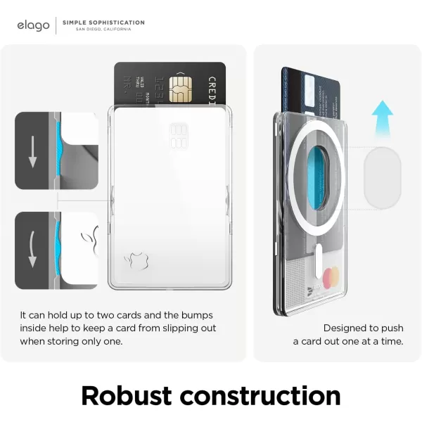 imageelago Clear Magnetic Card Holder Compatible with MagSafe for iPhone 1615141312 Series  Secure Phone WalletDurable Polycarbonate Construction Damage Protection BetacamCassette Tape