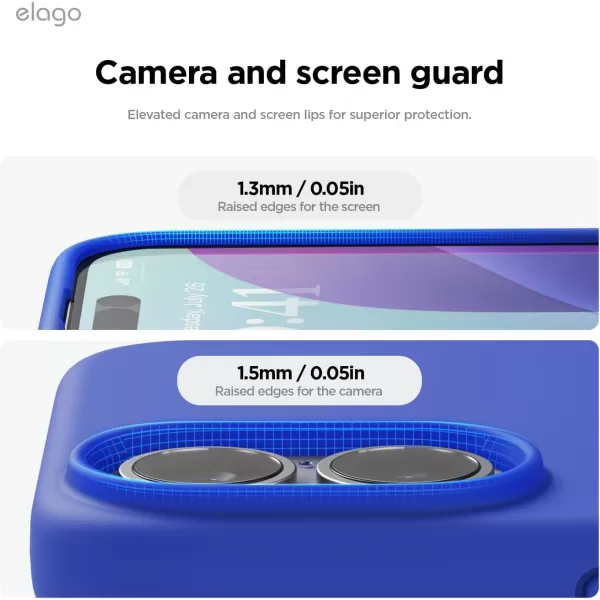 imageelago Compatible with iPhone 16 Case Premium Liquid Silicone Case Full Body Protective Cover Shockproof Slim Phone Case AntiScratch Soft Microfiber Lining 61 inch Alpine GreenCobalt Blue