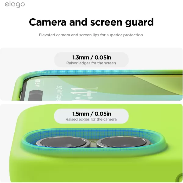 imageelago Compatible with iPhone 16 Case Premium Liquid Silicone Case Full Body Protective Cover Shockproof Slim Phone Case AntiScratch Soft Microfiber Lining 61 inch Alpine GreenLime Green