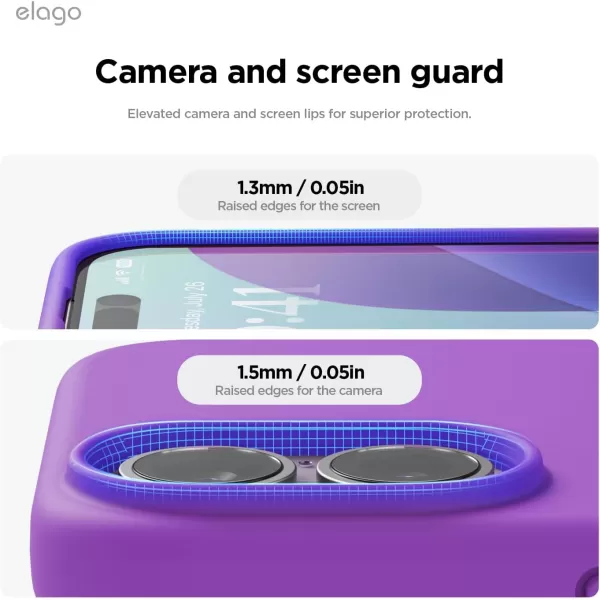 imageelago Compatible with iPhone 16 Case Premium Liquid Silicone Case Full Body Protective Cover Shockproof Slim Phone Case AntiScratch Soft Microfiber Lining 61 inch Alpine GreenNeon Purple