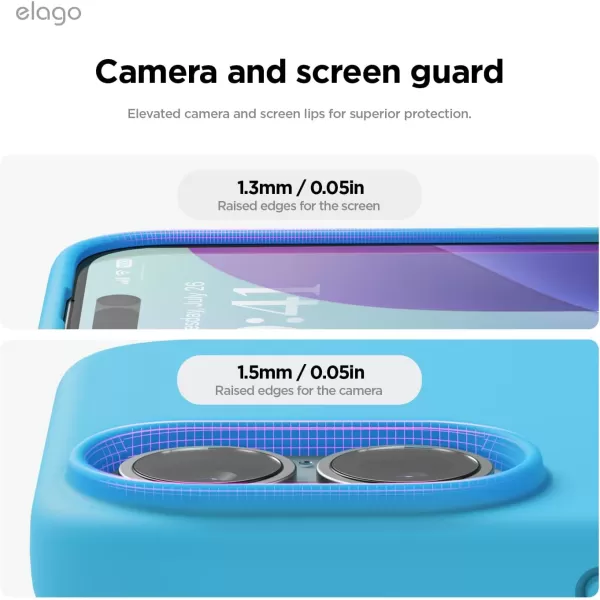 imageelago Compatible with iPhone 16 Case Premium Liquid Silicone Case Full Body Protective Cover Shockproof Slim Phone Case AntiScratch Soft Microfiber Lining 61 inch Alpine GreenOcean Blue