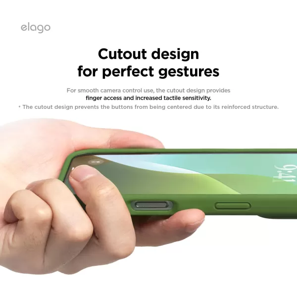 imageelago Compatible with iPhone 16 Case Premium Liquid Silicone Case Full Body Protective Cover Shockproof Slim Phone Case AntiScratch Soft Microfiber Lining 61 inch Alpine GreenCedar Green