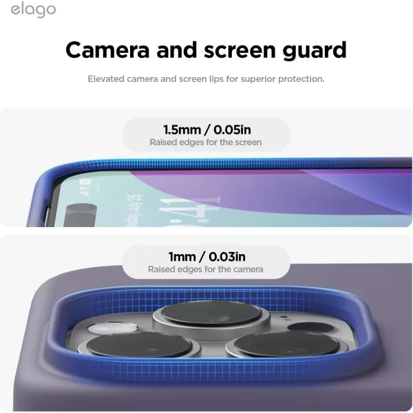 imageelago Compatible with iPhone 16 Pro Max Case Premium Liquid Silicone Case Full Body Protective Cover Shockproof Slim Phone Case AntiScratch Soft Microfiber Lining 69 inch PurpleDeep Lavender