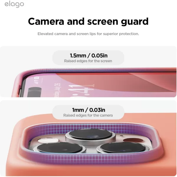 imageelago Compatible with iPhone 16 Pro Max Case Premium Liquid Silicone Case Full Body Protective Cover Shockproof Slim Phone Case AntiScratch Soft Microfiber Lining 69 inch PurpleSalmon