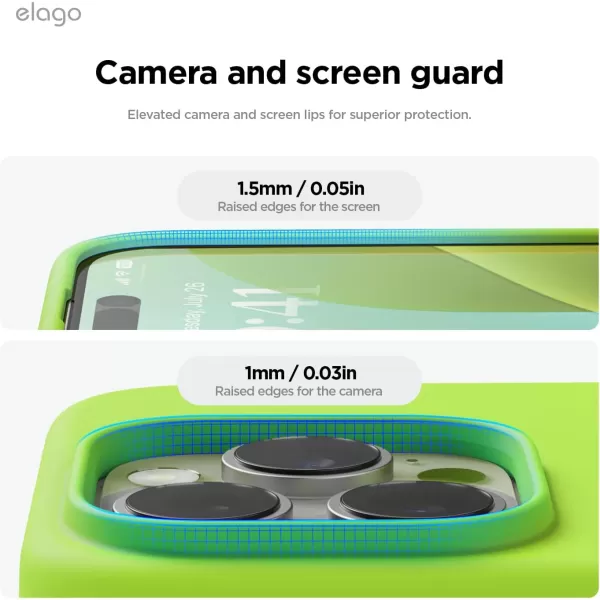 imageelago Compatible with iPhone 16 Pro Max Case Premium Liquid Silicone Case Full Body Protective Cover Shockproof Slim Phone Case AntiScratch Soft Microfiber Lining 69 inch PurpleLime Green