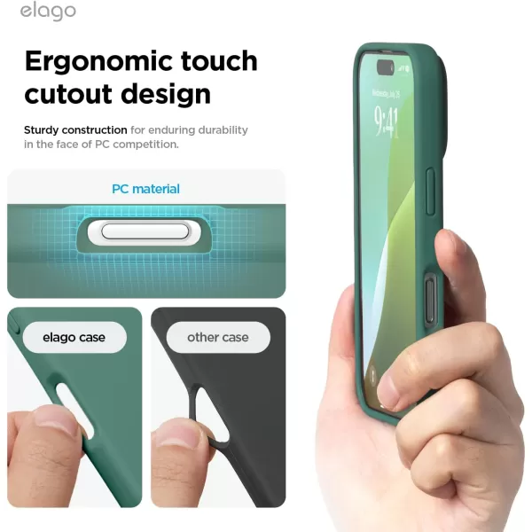 imageelago Compatible with iPhone 16 Pro Max Case Premium Liquid Silicone Case Full Body Protective Cover Shockproof Slim Phone Case AntiScratch Soft Microfiber Lining 69 inch PurpleMidnight Green